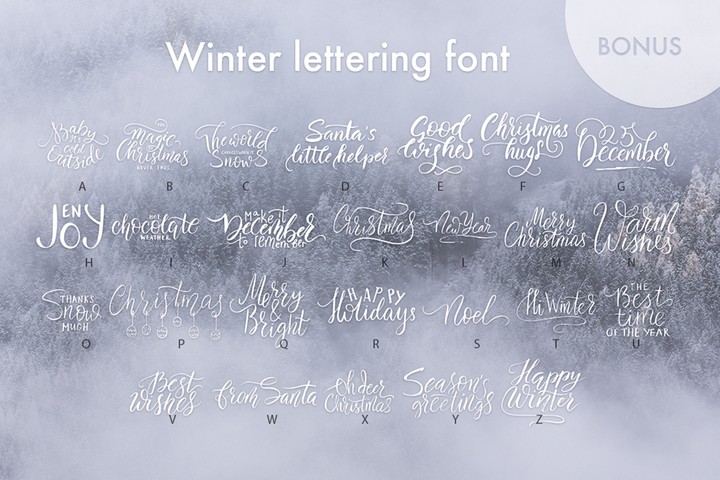 폰트 Winter lettering